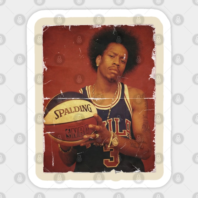 Posse Jentle Allen Iverson // Vintage Cover Style Sticker by bromoview